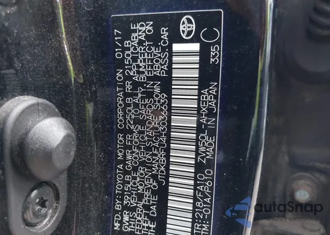 2017 Toyota Prius Two из США, поврежденный, VIN JTDKBRFU4H3036639